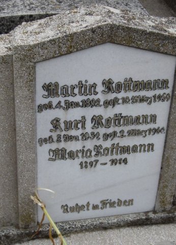 Rottmann Martin 1892-1959 Maurer Maria 1897-1984 Grabstein